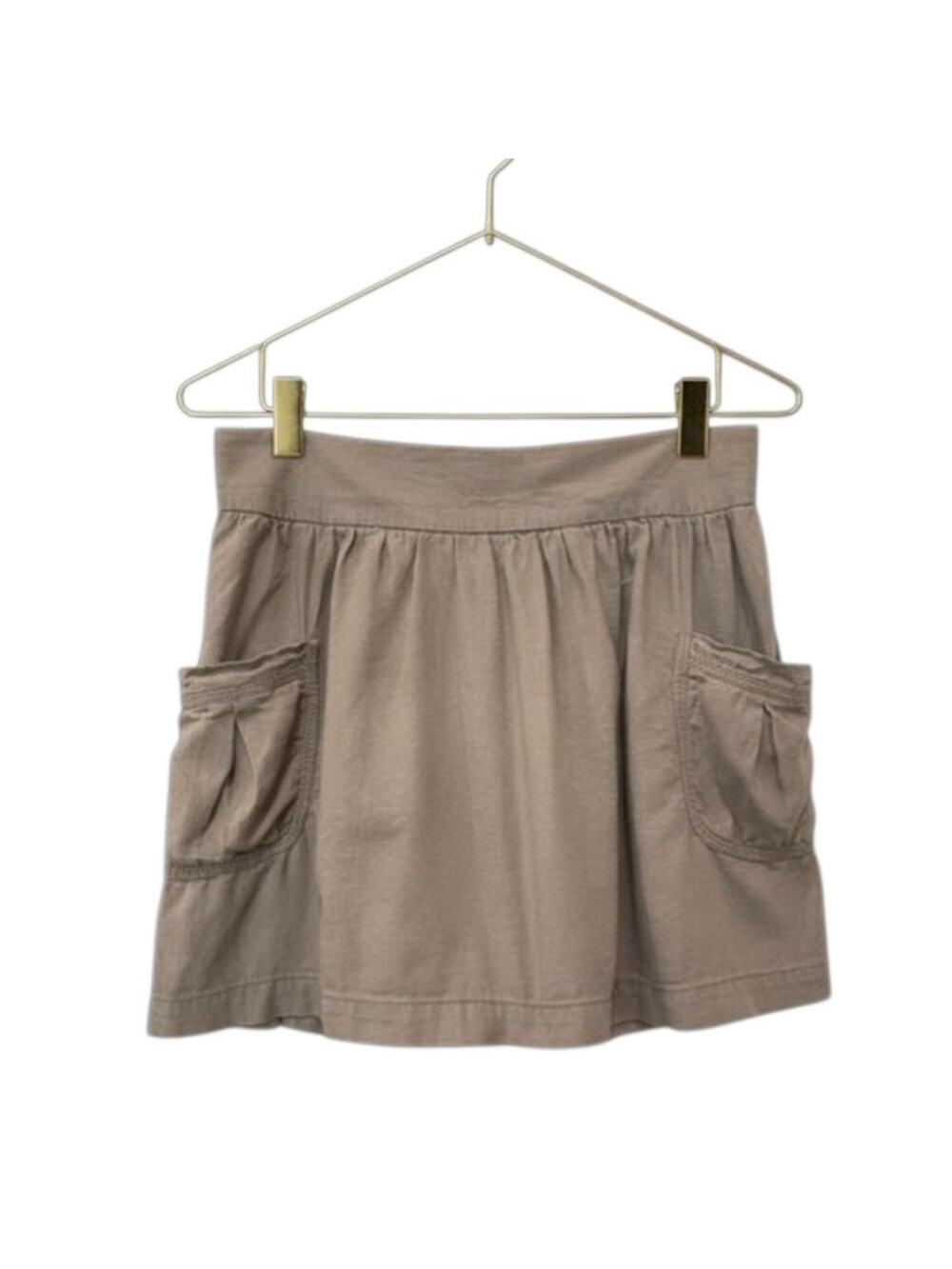 ✨ OLD NAVY Linen Blend Cargo Mini Skirt S Brown Gray EUC 🤎